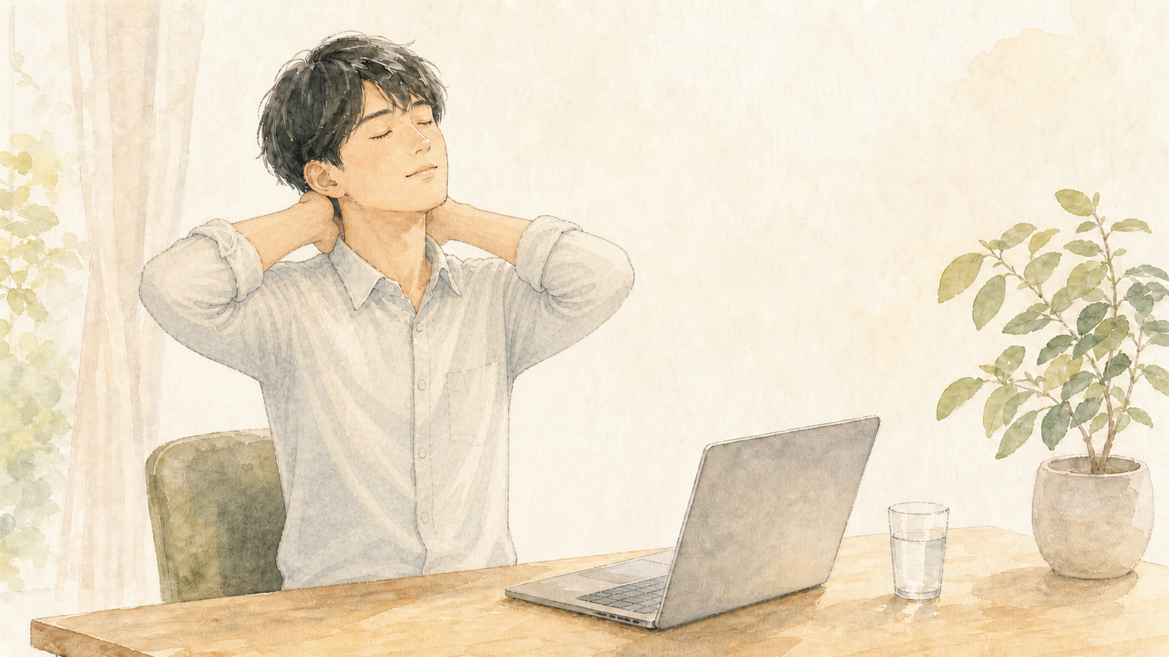 首や肩まわりを無理なく整える様子をイメージした写真